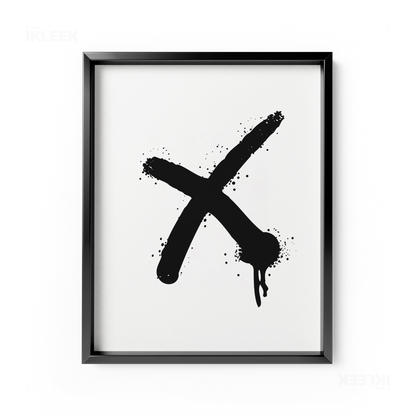 CrossMark Framed Poster 01 Black Aluminum