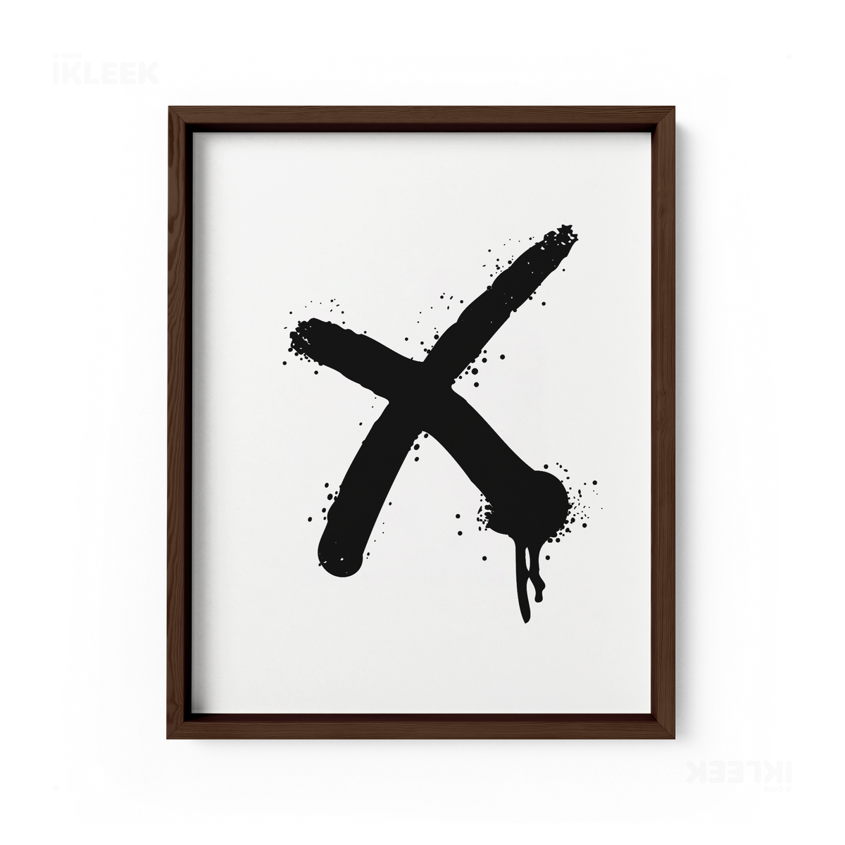 CrossMark Framed Poster 01 Dark Wood