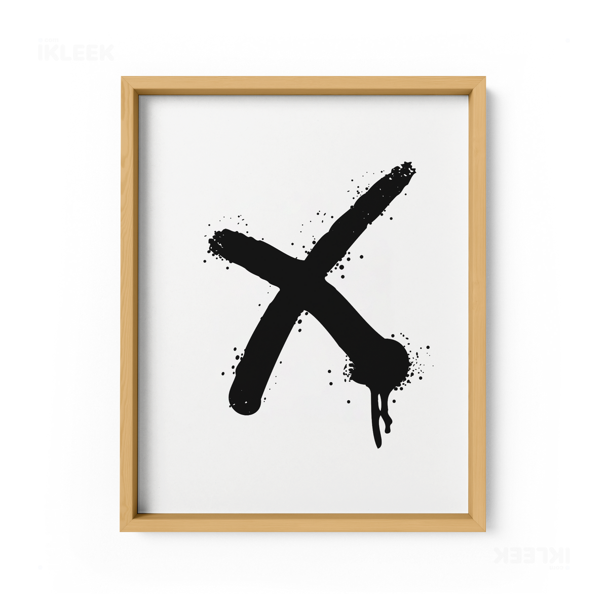 CrossMark Framed Poster 01 Natural Wood