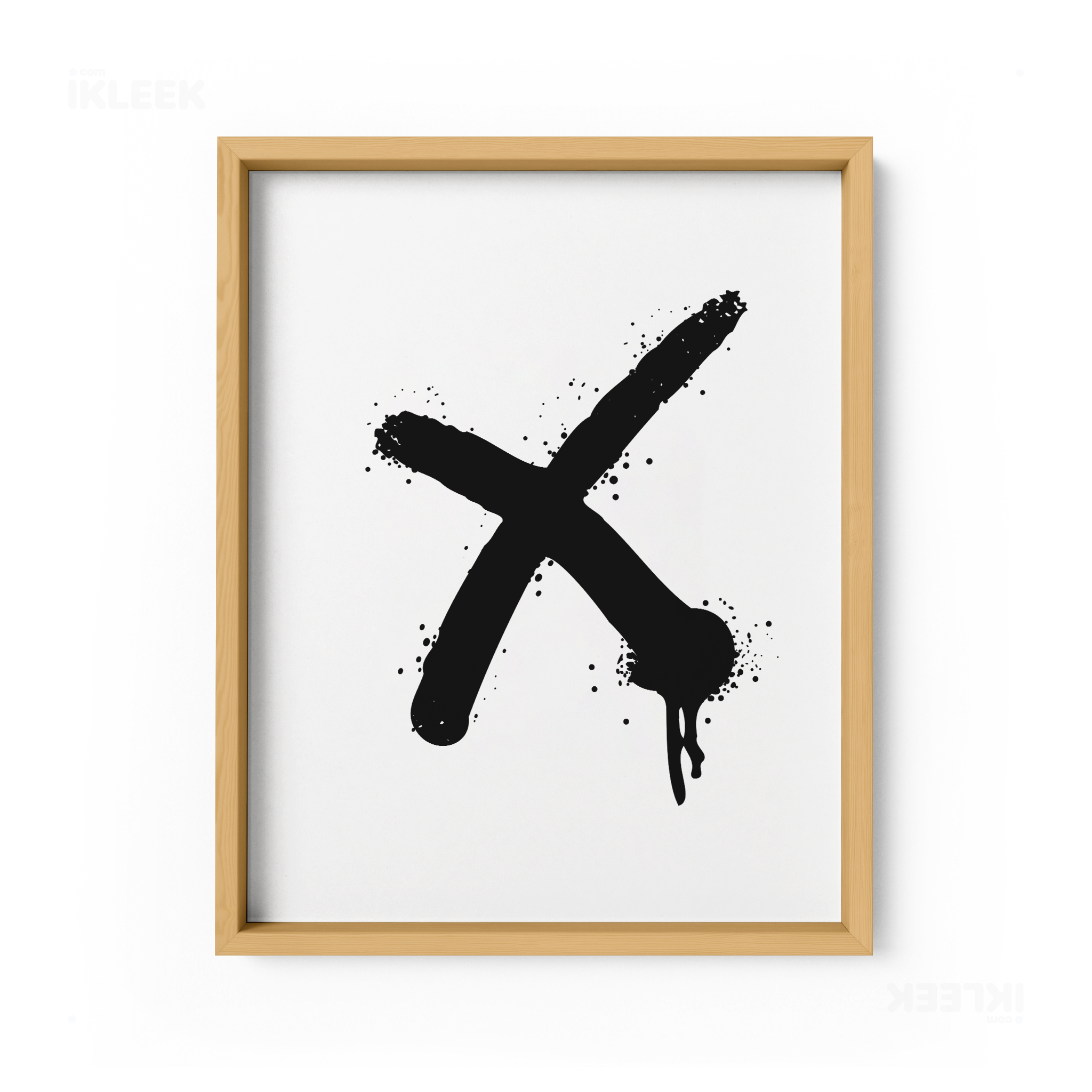 CrossMark Framed Poster 01 Natural Wood