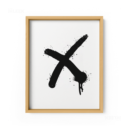 CrossMark Framed Poster 01 Natural Wood