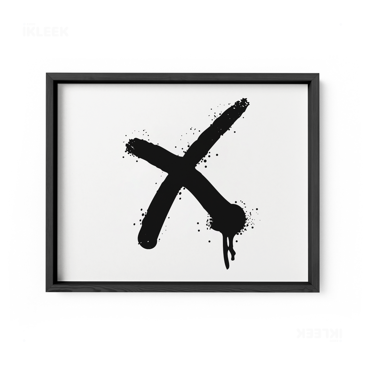 CrossMark Framed Poster 03 Black Wood