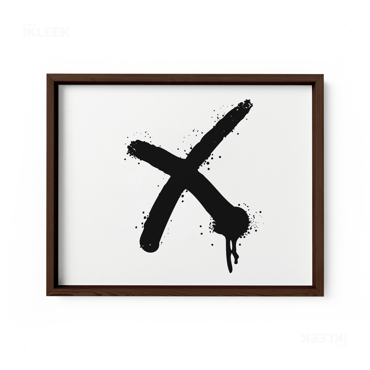 CrossMark Framed Poster 03 Dark Wood