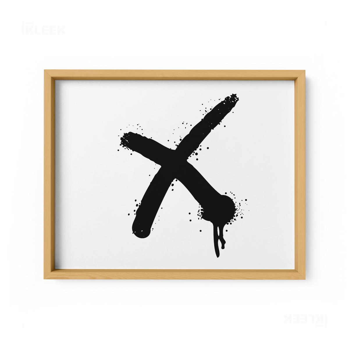 CrossMark Framed Poster 03 Natural Wood