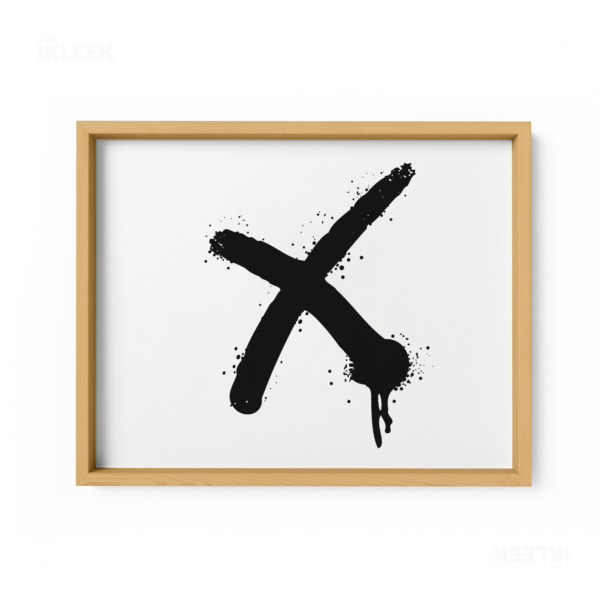 CrossMark Framed Poster 03 Natural Wood