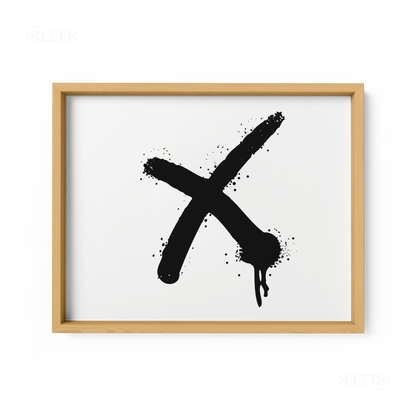 CrossMark Framed Poster 03 Natural Wood
