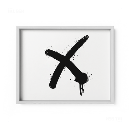 CrossMark Framed Poster 03 White Wood