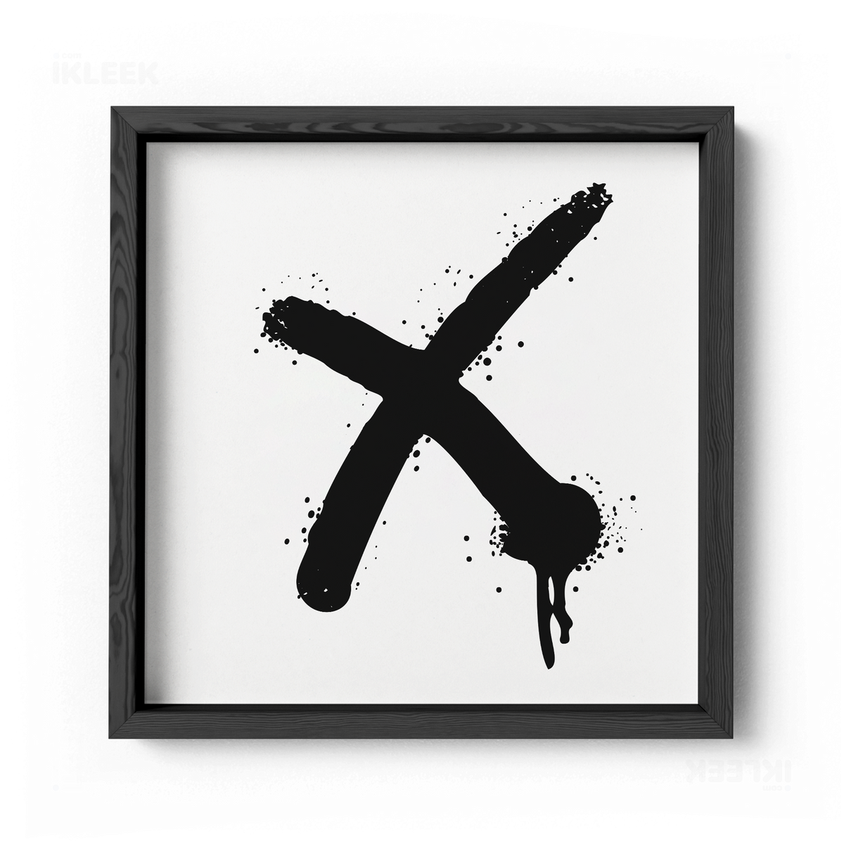 CrossMark Framed Poster 04 Black Wood