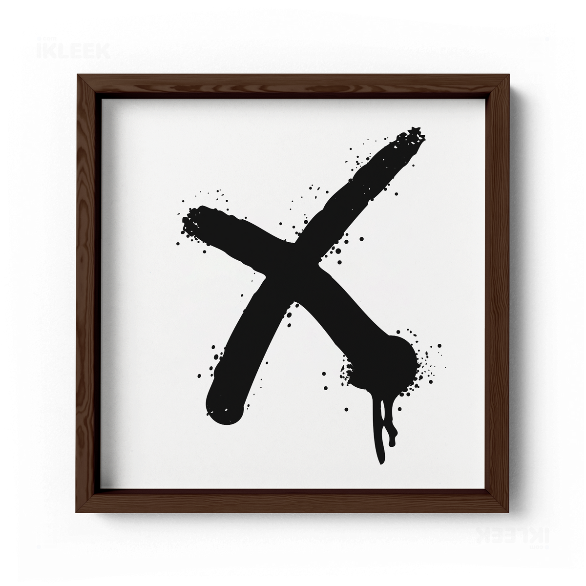 CrossMark Framed Poster 04 Dark Wood