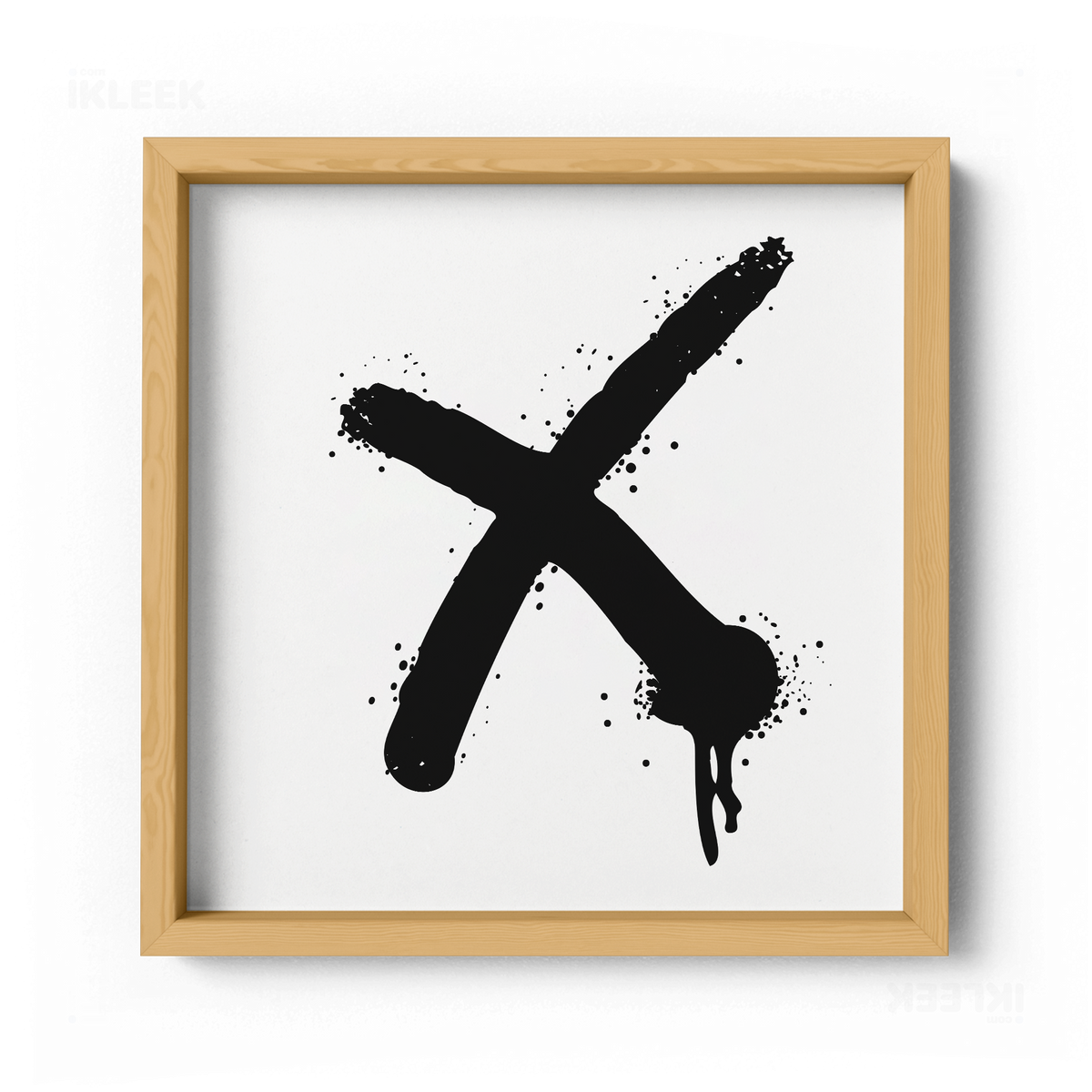 CrossMark Framed Poster 04 Natural Wood