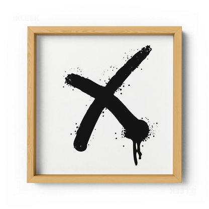 CrossMark Framed Poster 04 Natural Wood