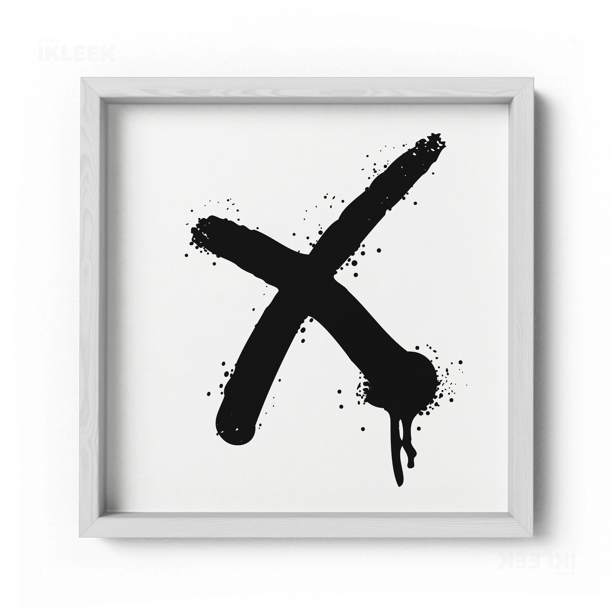 CrossMark Framed Poster 04 White Wood