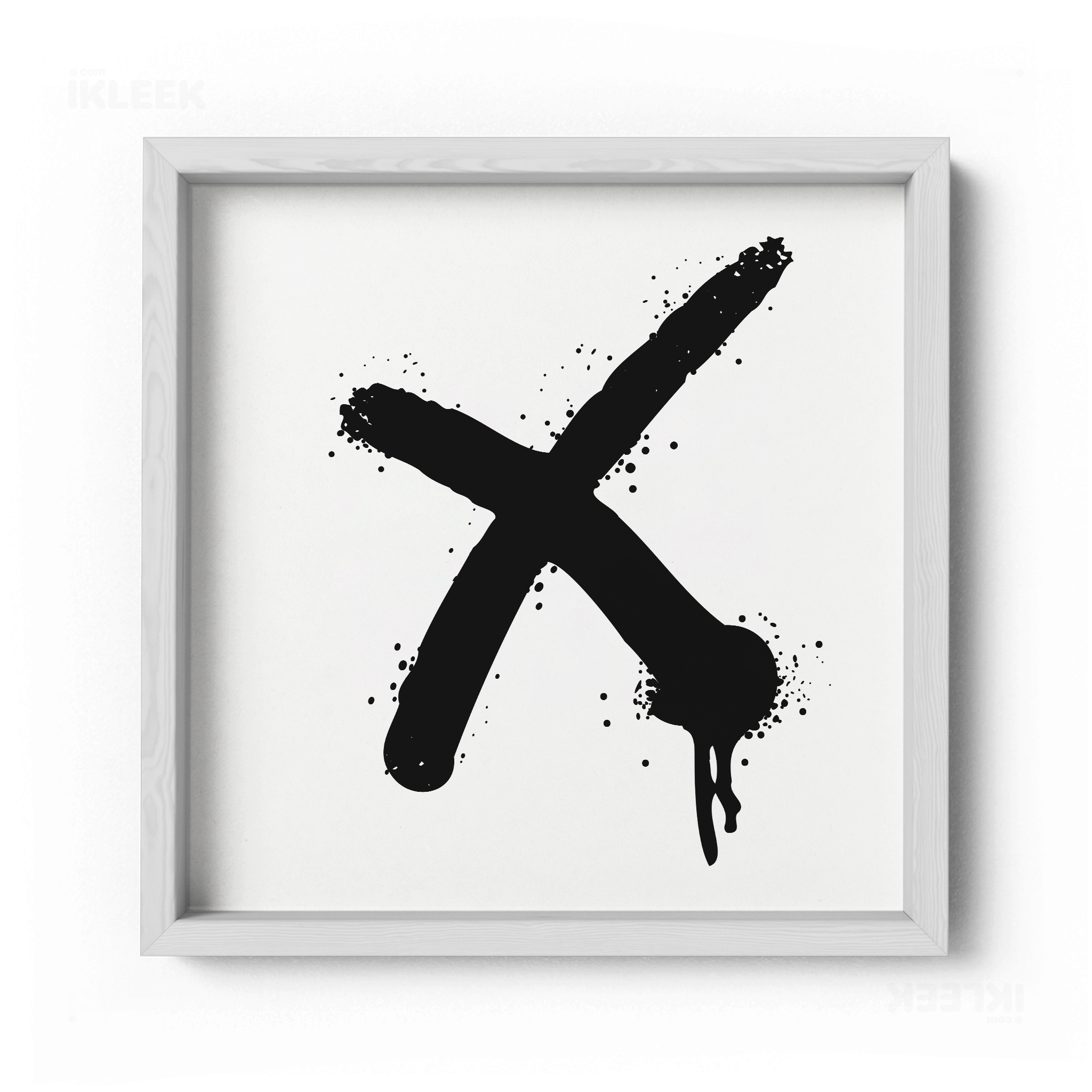 CrossMark Framed Poster 04 White Wood