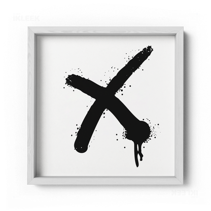 CrossMark Framed Poster 04 White Wood
