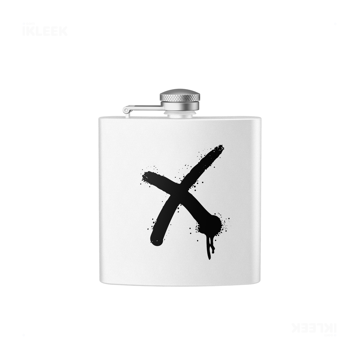 CrossMark Hip Flasks 01 White