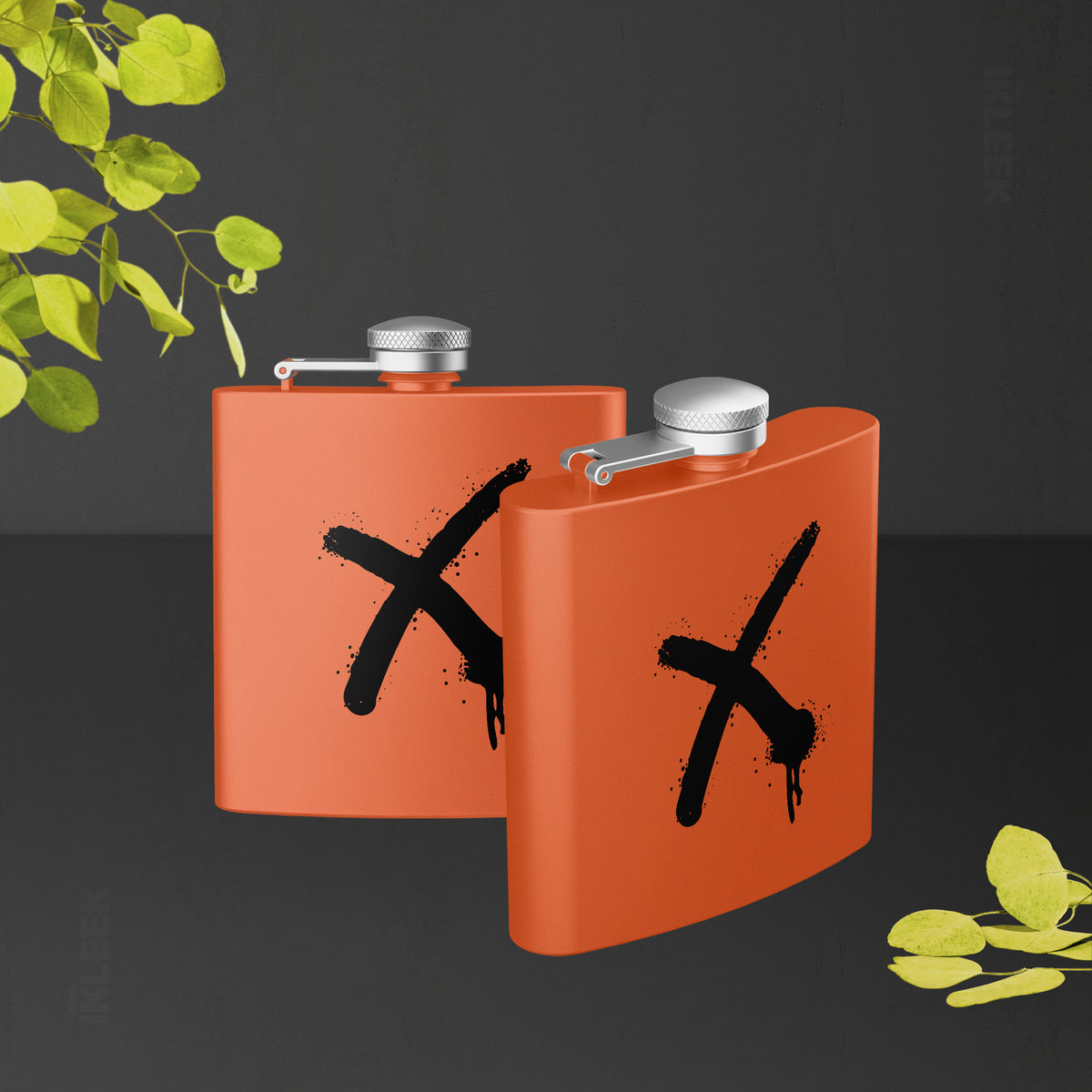 CrossMark Hip Flasks 02 Orange