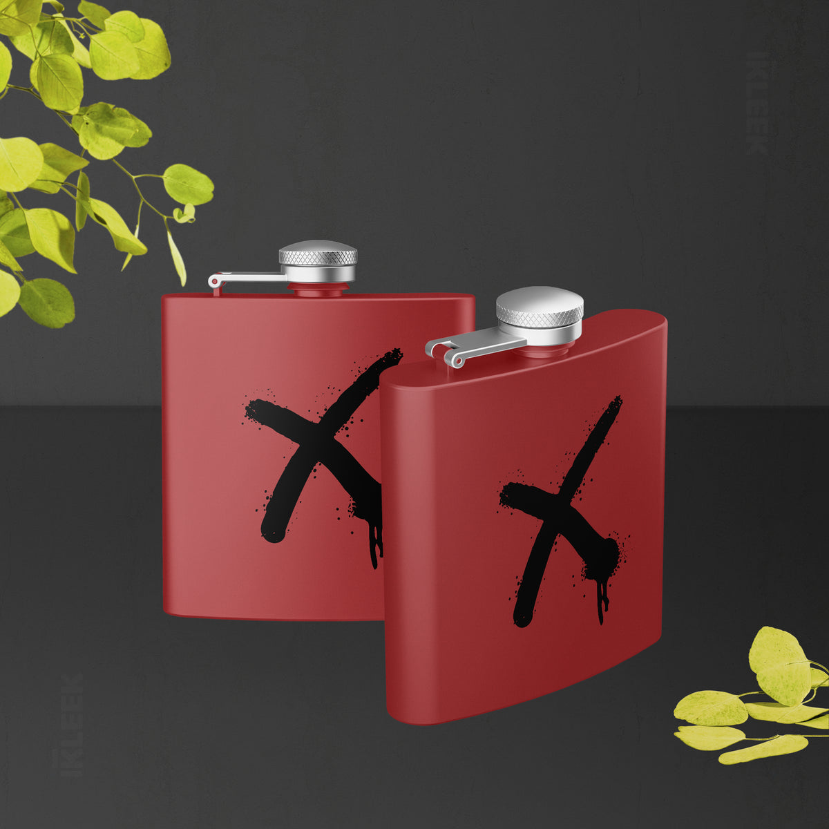 CrossMark Hip Flasks 02 Red