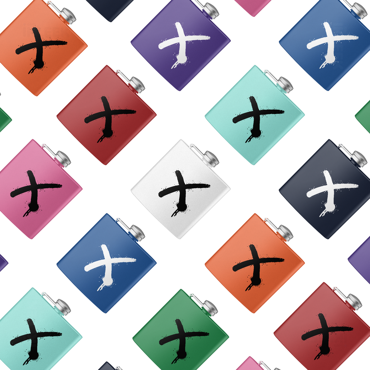 CrossMark Hip Flasks 04 Red