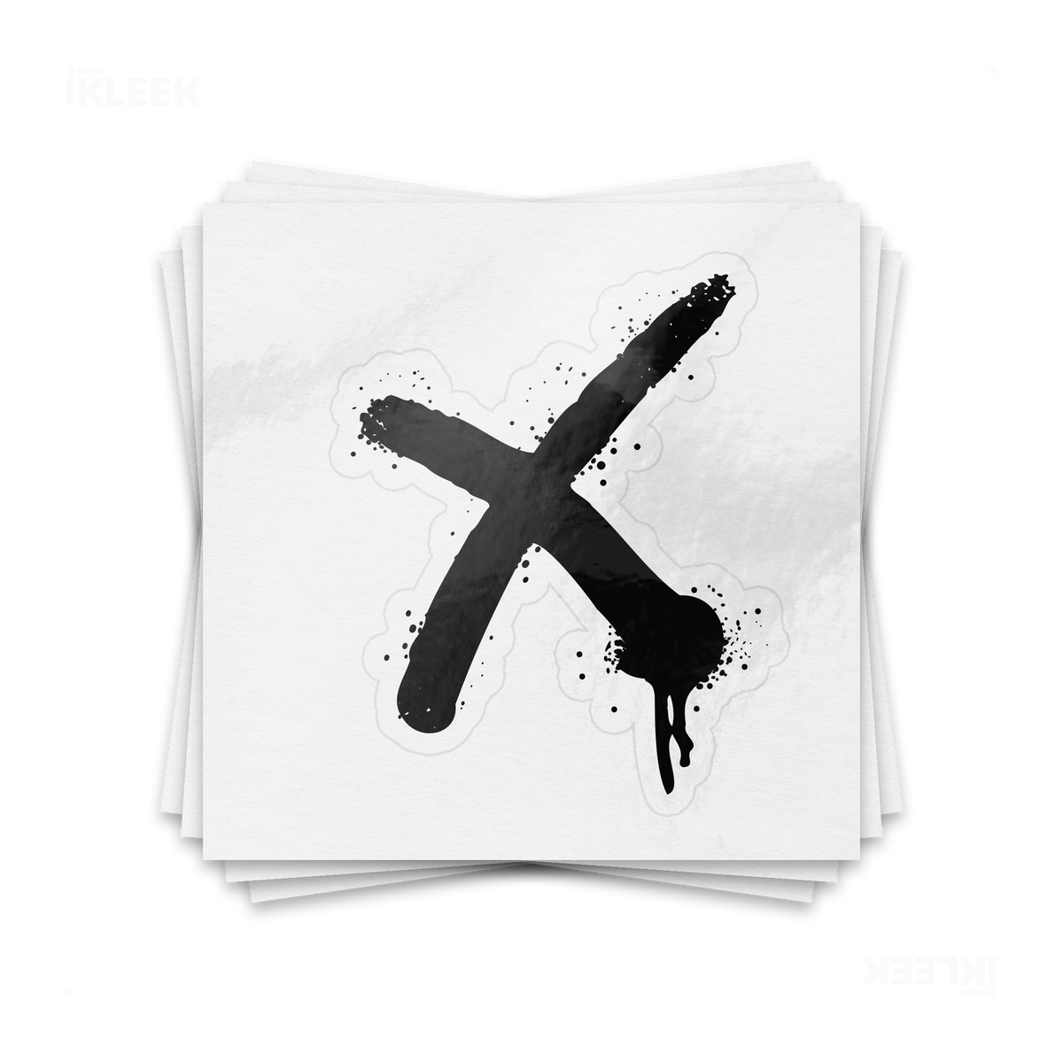 CrossMark Kiss Cut Sticker 01 White