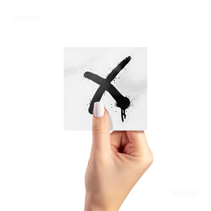 CrossMark Kiss Cut Sticker 02 White