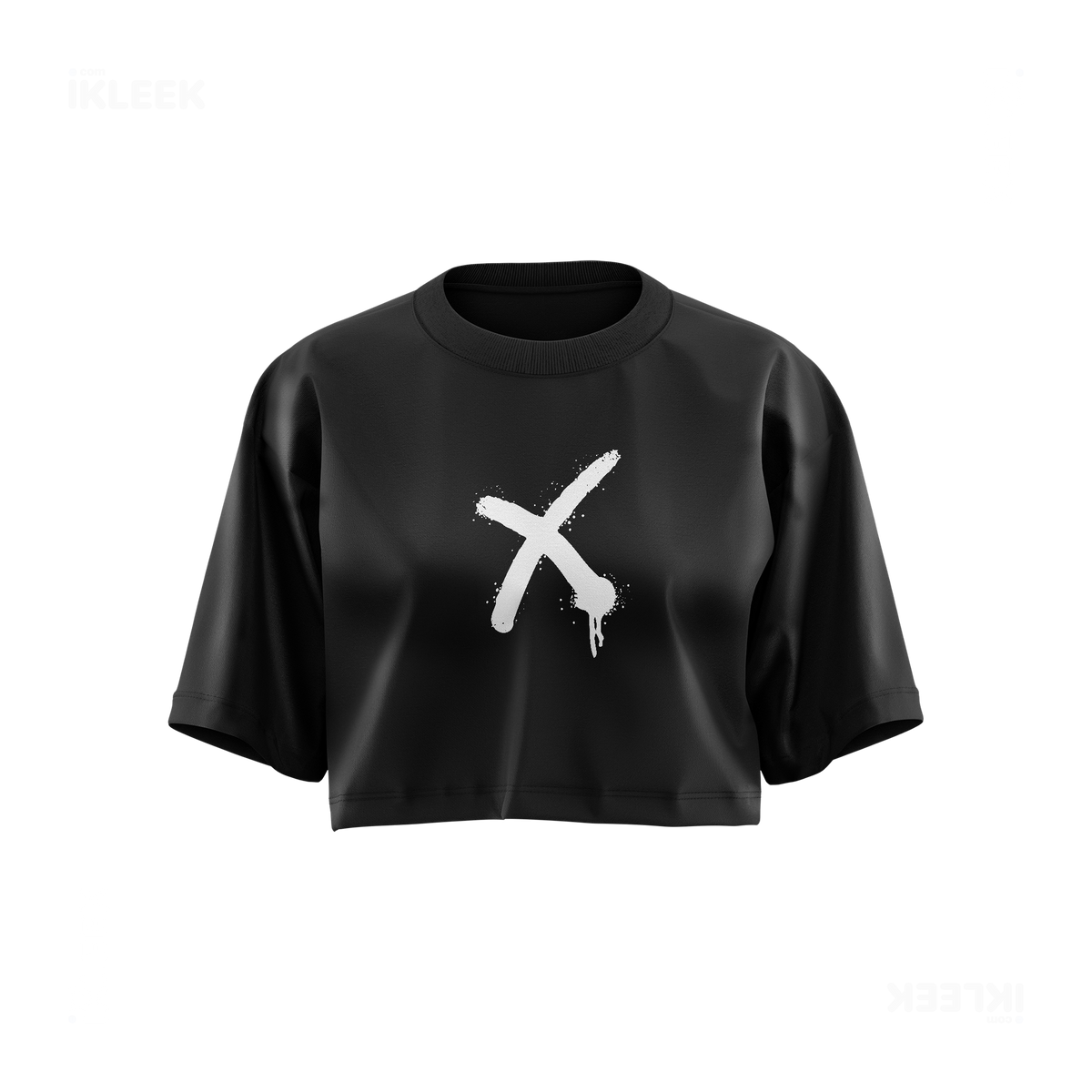 CrossMark Over Sized Crop Top 01 Black