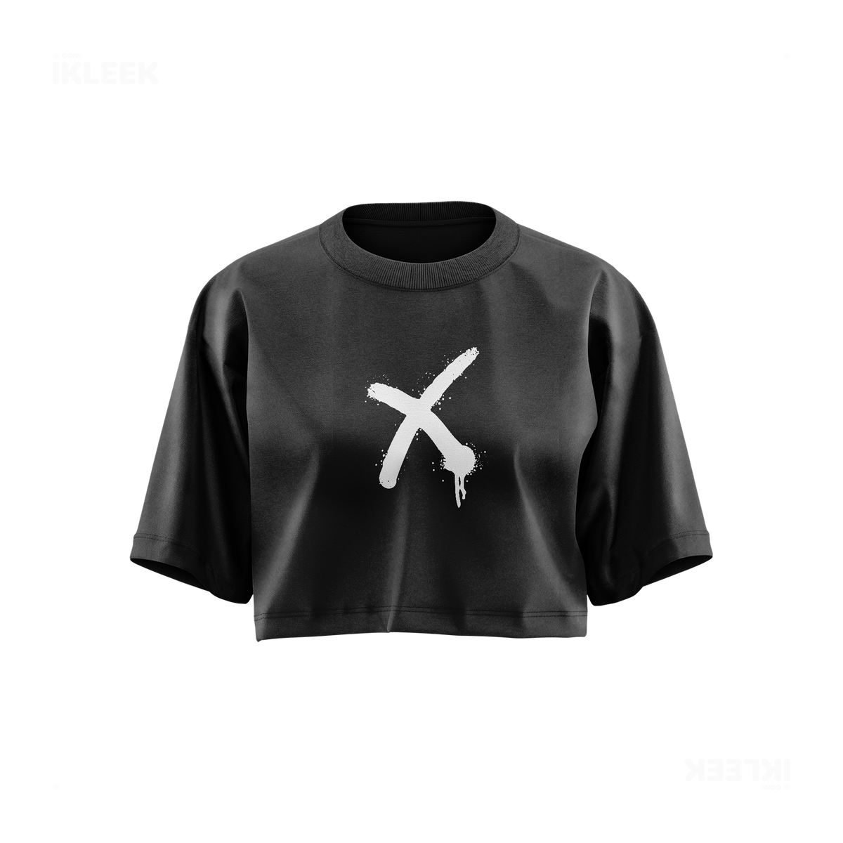 CrossMark Over Sized Crop Top 01 Faded Black