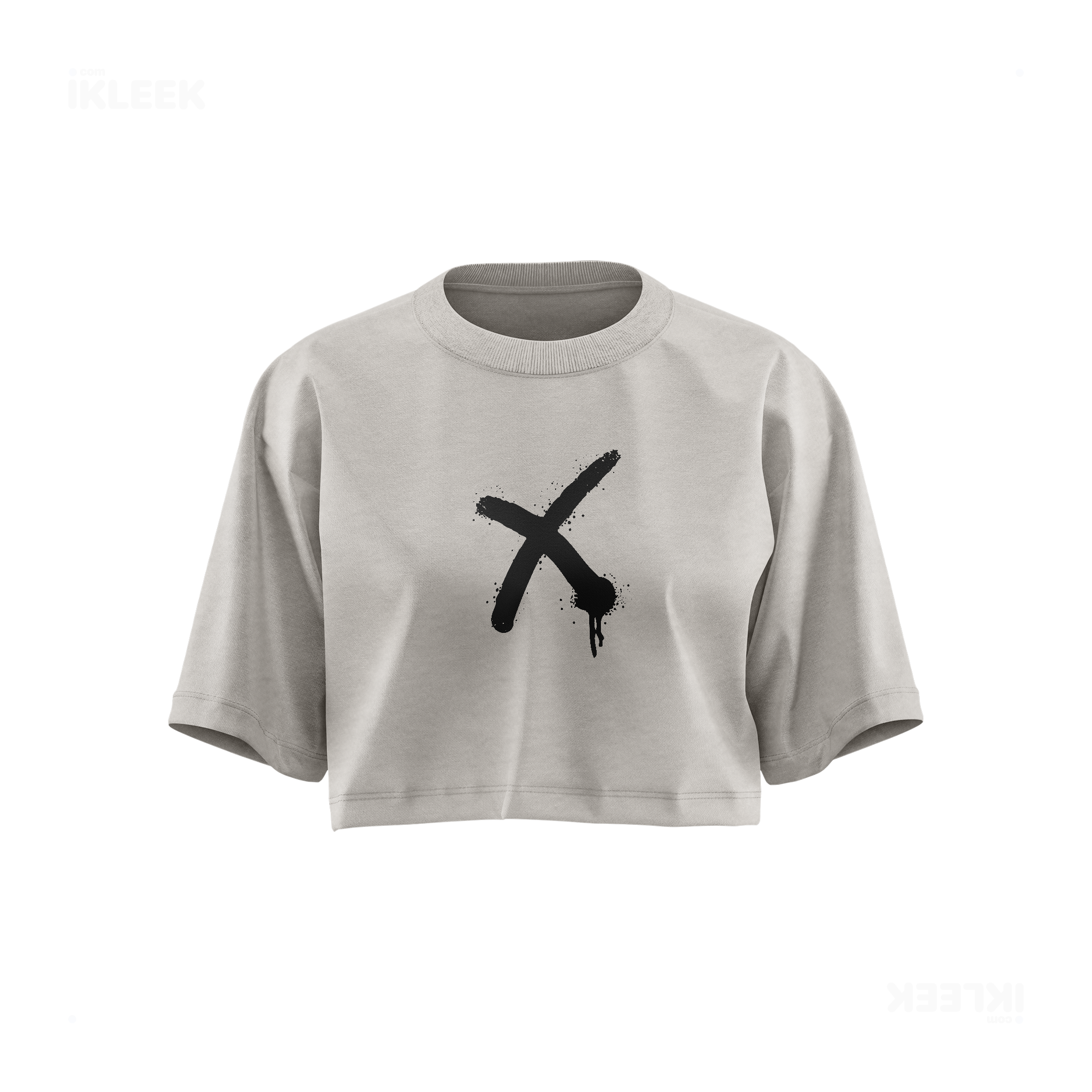 CrossMark Over Sized Crop Top 01 Faded Bone