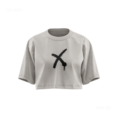CrossMark Over Sized Crop Top 01 Faded Bone