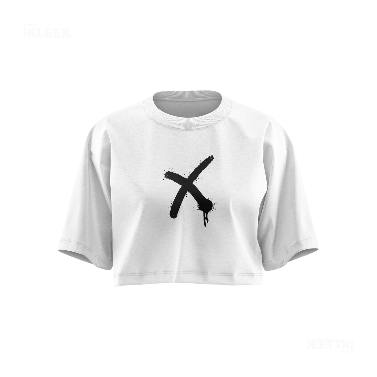 CrossMark Over Sized Crop Top 01 White