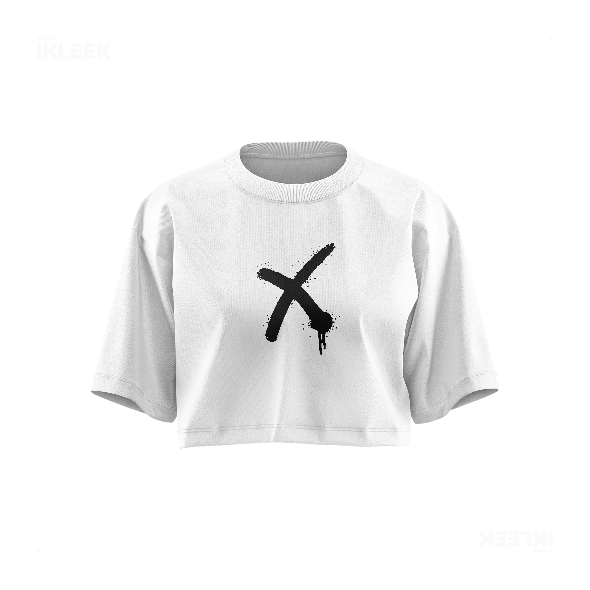 CrossMark Over Sized Crop Top 01 White