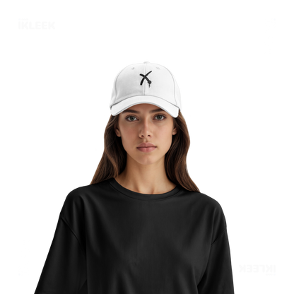 CrossMark Snapback Caps 07 White DTF
