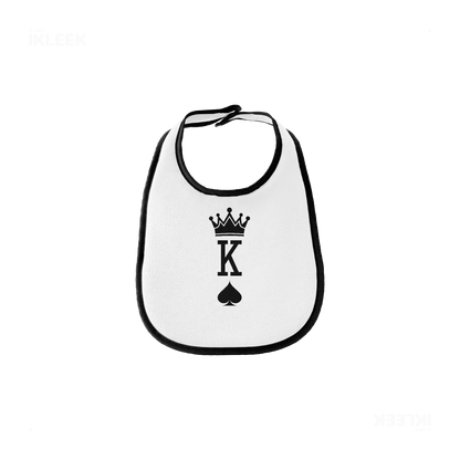 KingOfSpades Baby Bibs 01 White Black