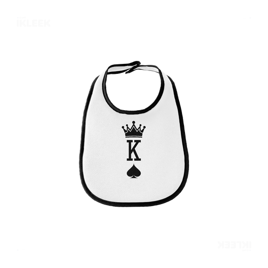 KingOfSpades Baby Bibs 01 White Black