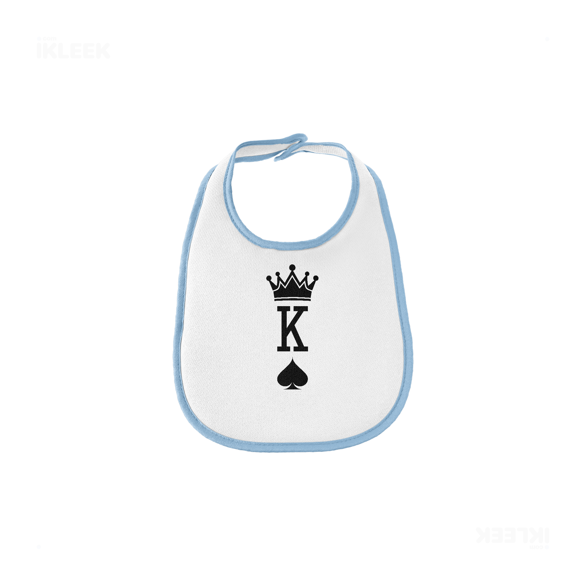 KingOfSpades Baby Bibs 01 White Lightblue