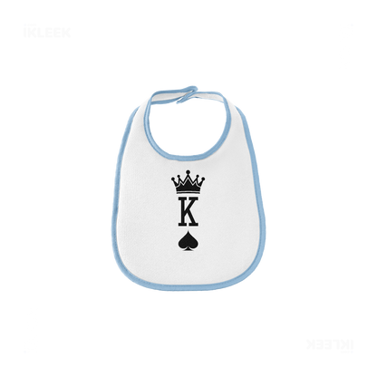 KingOfSpades Baby Bibs 01 White Lightblue