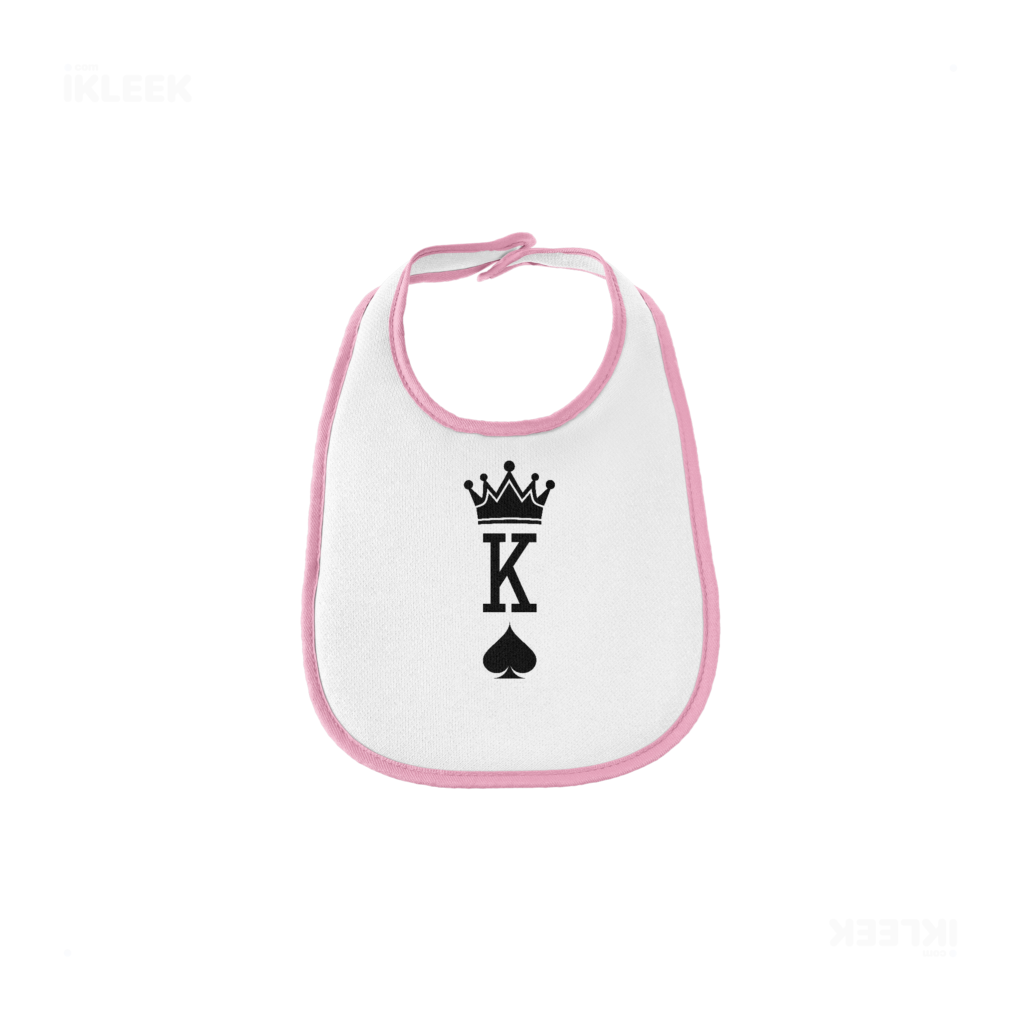 KingOfSpades Baby Bibs 01 White Pink