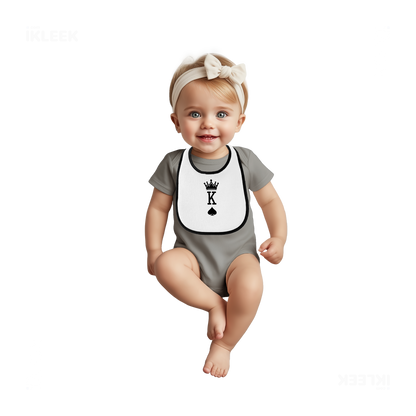 KingOfSpades Baby Bibs 02 White Black