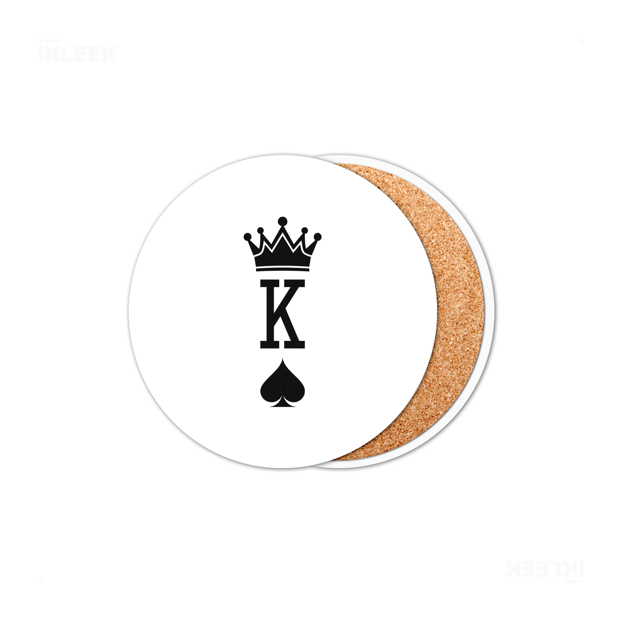 KingOfSpades Ceramic Coaster 01 Round