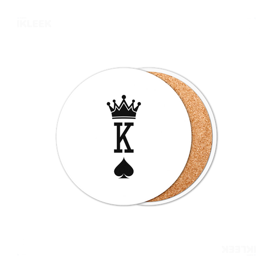 KingOfSpades Ceramic Coaster 01 Round
