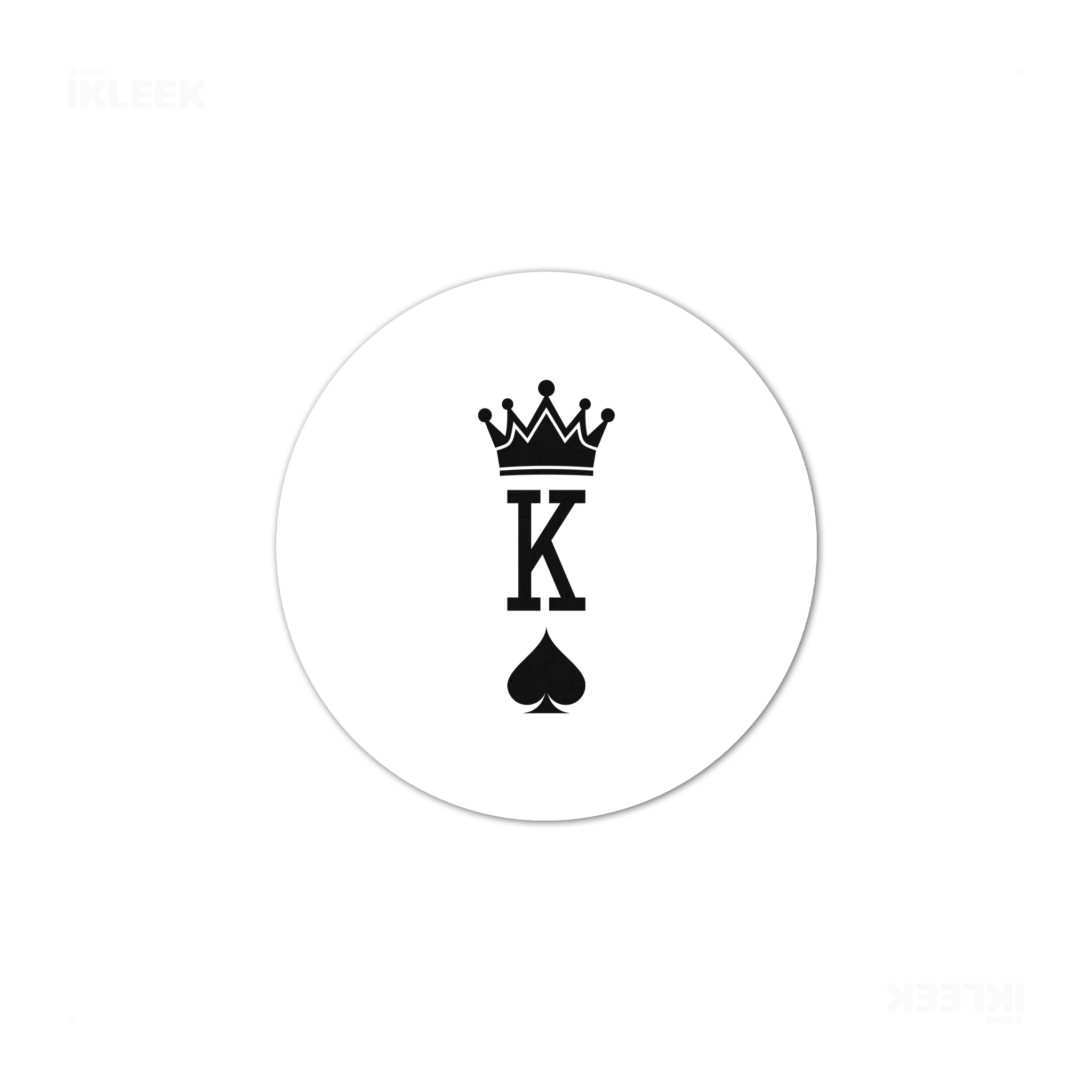 KingOfSpades Ceramic Coaster 03 Round