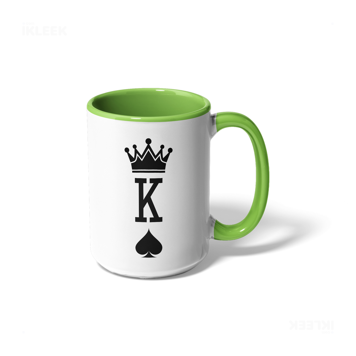 KingOfSpades Ceramic Mug 01 White Lightgreen