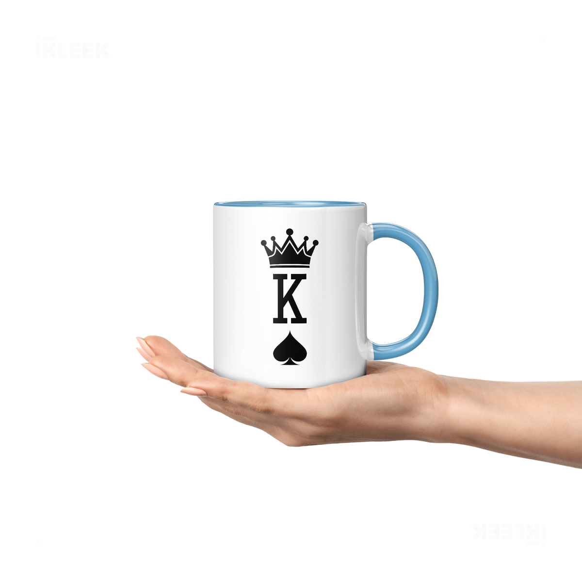 KingOfSpades Ceramic Mug 04 White Lightblue