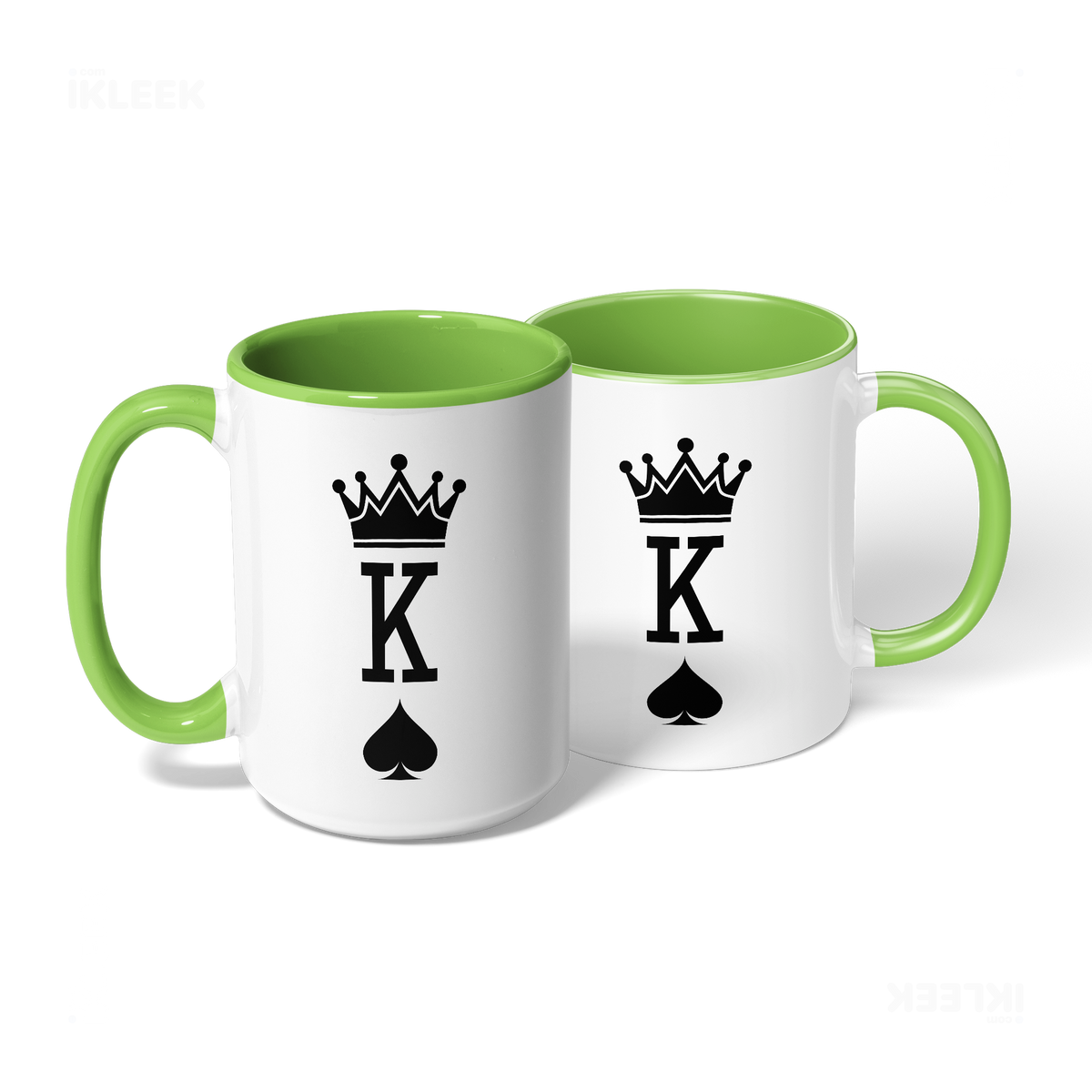 KingOfSpades Ceramic Mug 08 White Lightgreen