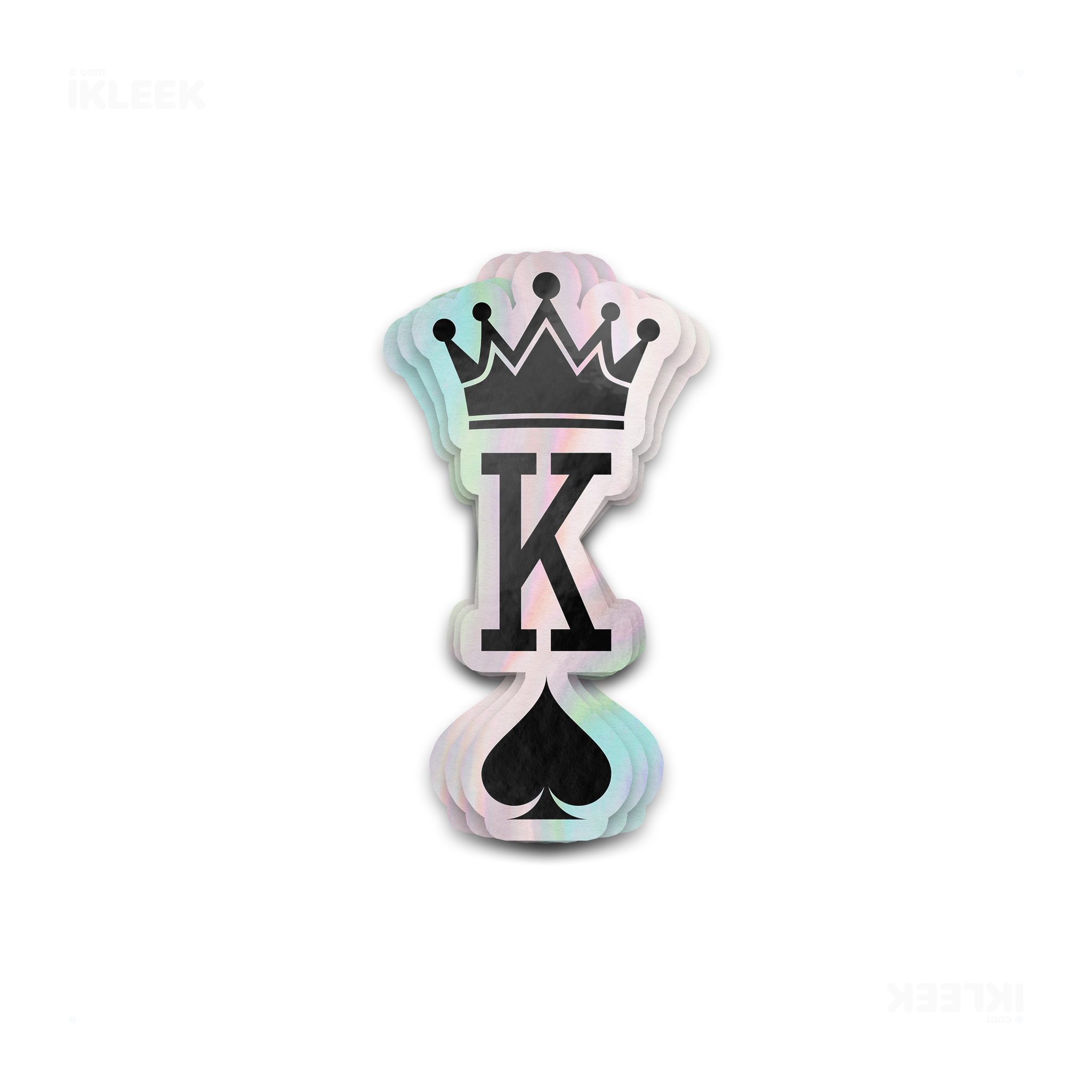 KingOfSpades Die Cut Holographic Sticker 01