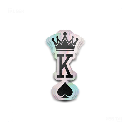 KingOfSpades Die Cut Holographic Sticker 01