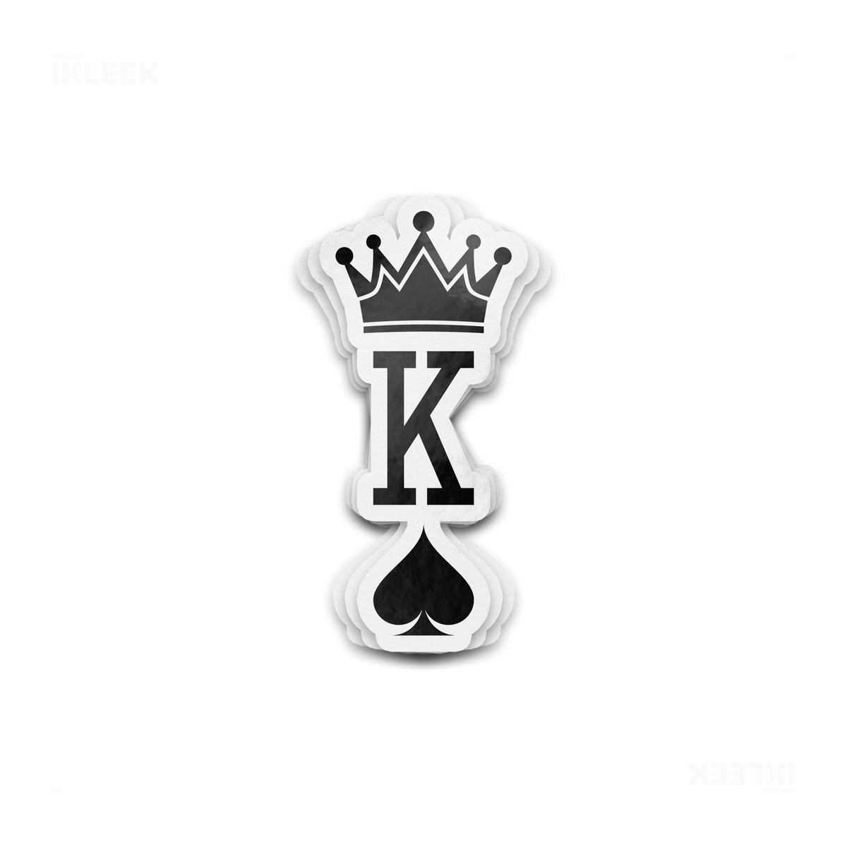 KingOfSpades Die Cut Outdoor Sticker 01 White