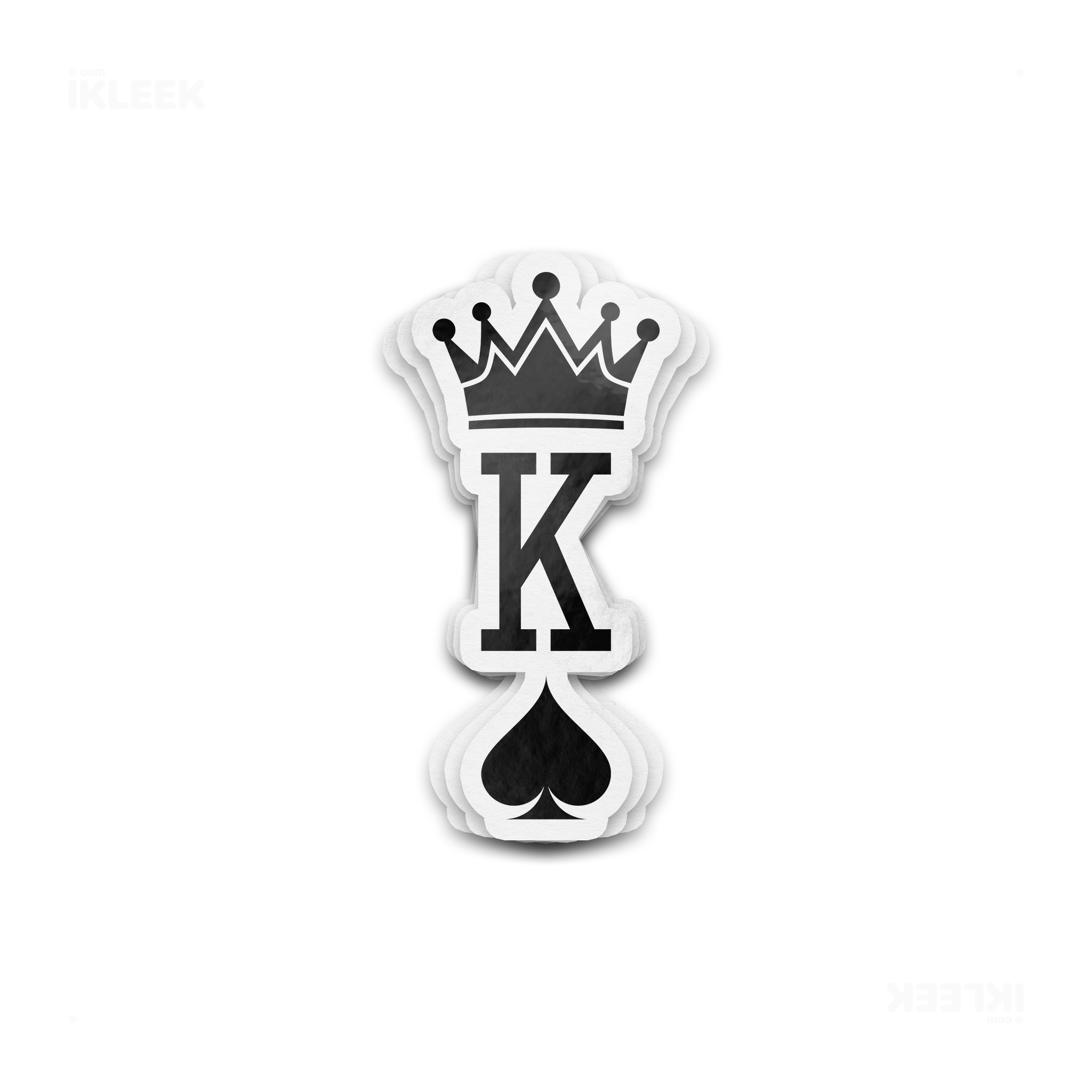KingOfSpades Die Cut Outdoor Sticker 01 White