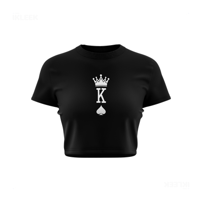 KingOfSpades Fitted Crop Top 01 Black