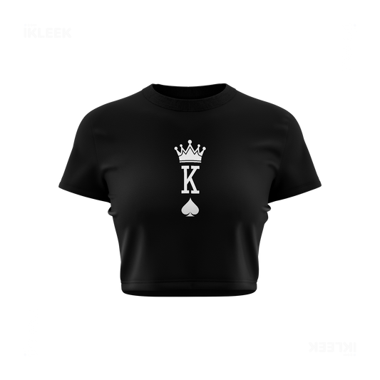 KingOfSpades Fitted Crop Top 01 Black