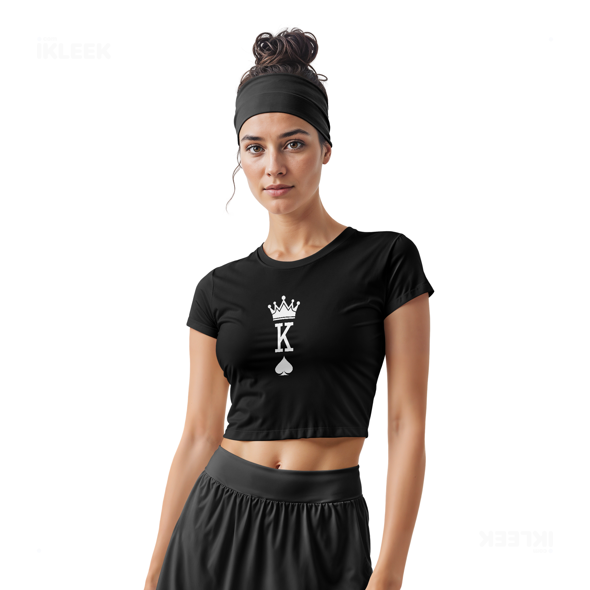 KingOfSpades Fitted Crop Top 02 Black